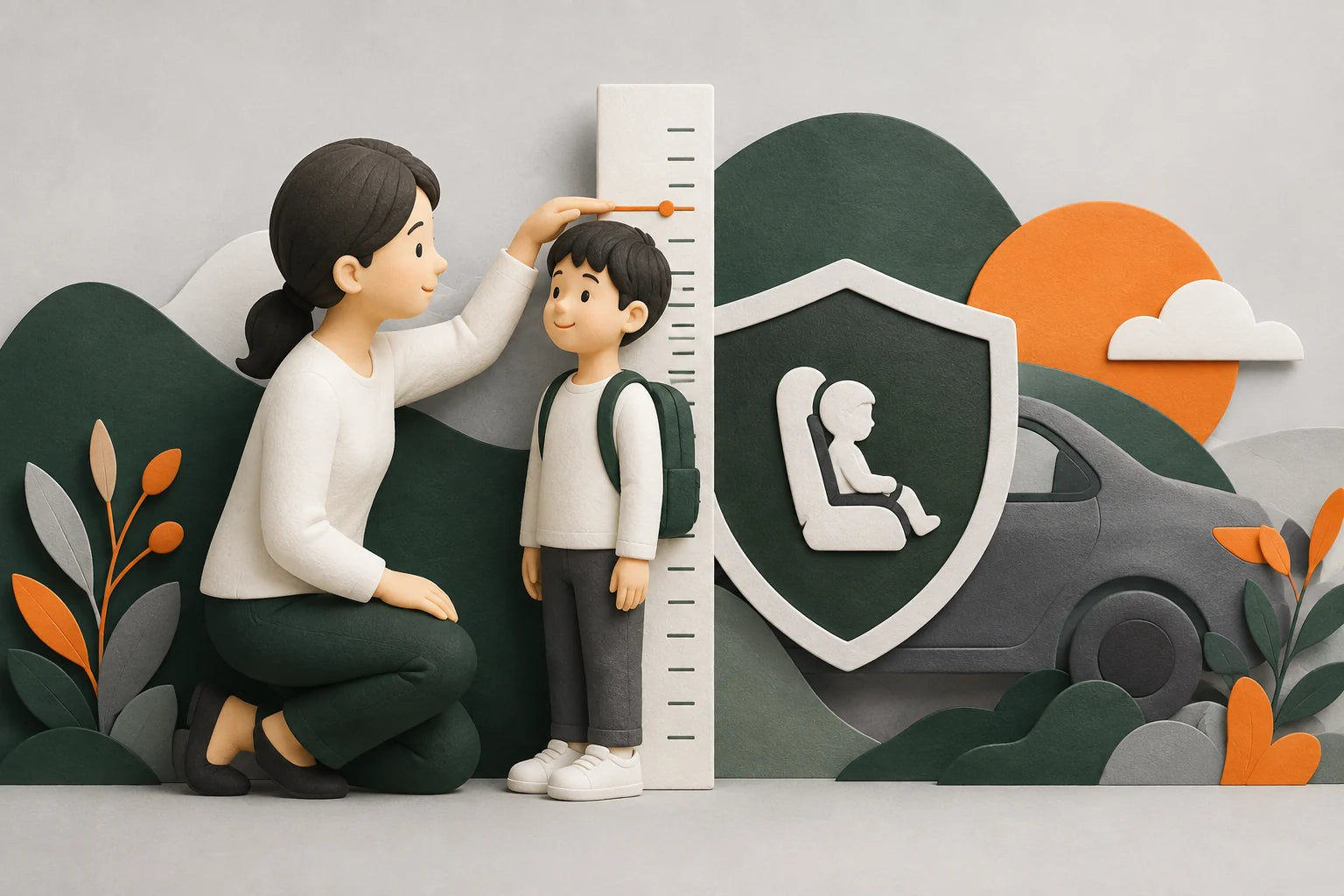 JAFは、身長150cm未満での使用を推奨していますをまとめたイメージイラスト