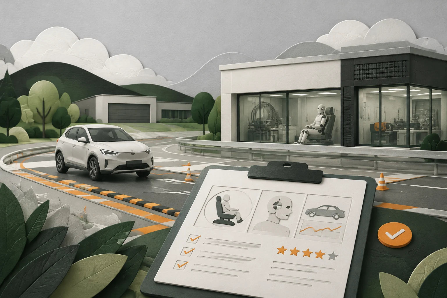 ADACはドイツの自動車連盟ですをまとめたイメージイラスト