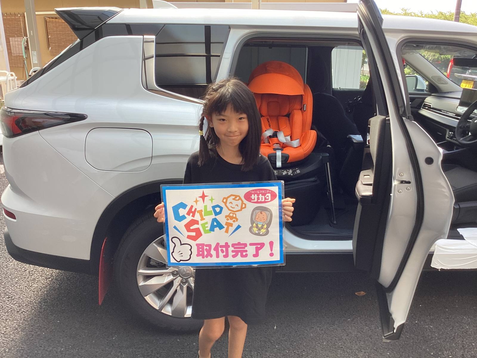 レカロチャイルドシートの設置例